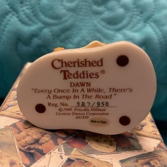 Enesco Cherished Teddies "Dawn" Roller Skating Girl Figurine 1999 Collectible Tr - Picture 5 of 10